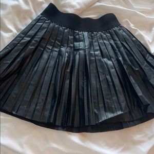 Leather mini skirt